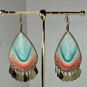 Larged Wrapped Tear Drop Earrings